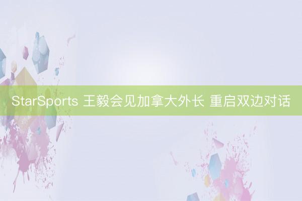 StarSports 王毅会见加拿大外长 重启双边对话