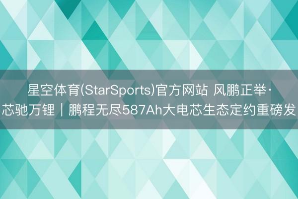 星空体育(StarSports)官方网站 风鹏正举·芯驰万锂｜鹏程无尽587Ah大电芯生态定约重磅发
