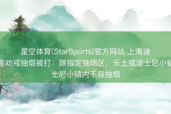 星空体育(StarSports)官方网站 上海迪士尼恢复旅客劝戒抽烟被打：除指定抽烟区，乐土或迪士尼小镇内不容抽烟