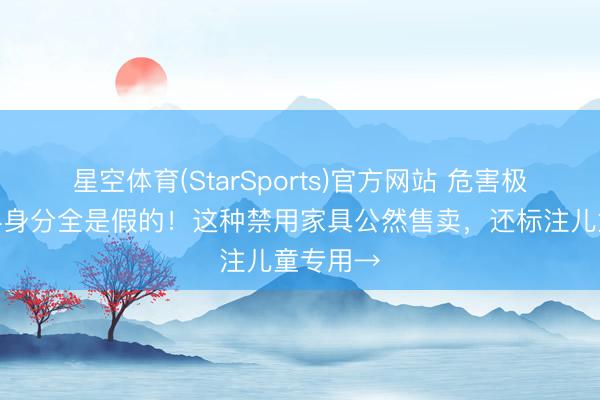 星空体育(StarSports)官方网站 危害极大！原料身分全是假的！这种禁用家具公然售卖，还标注儿童专用→